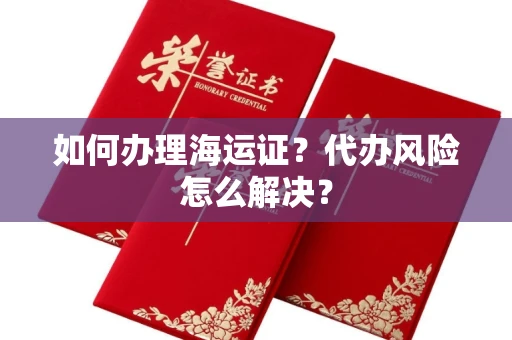 全国如何办理海运证?代办风险怎么解决?