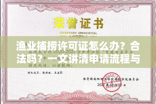 全国渔业捕捞许可证怎么办?合法吗?一文讲清申请流程与合规要点
