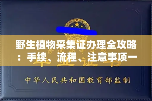 全国野生植物采集证办理全攻略:手续、流程、注意事项一网打尽